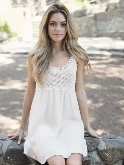 White Summer Drop Waist Dress